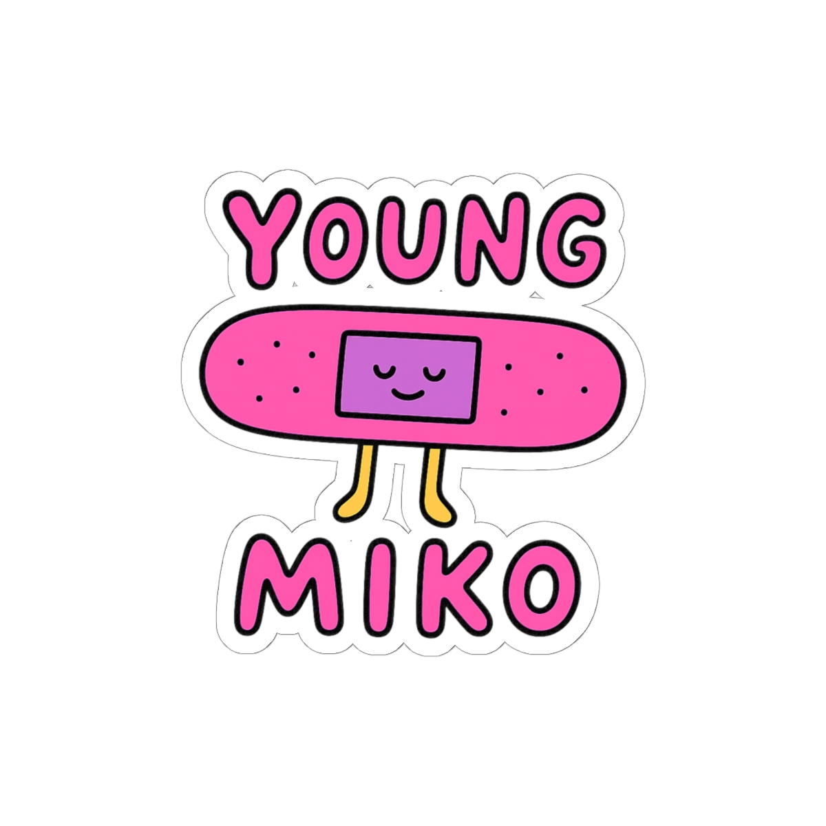 Young Miko Band-Aid Sticker | Bold Vinyl Decal