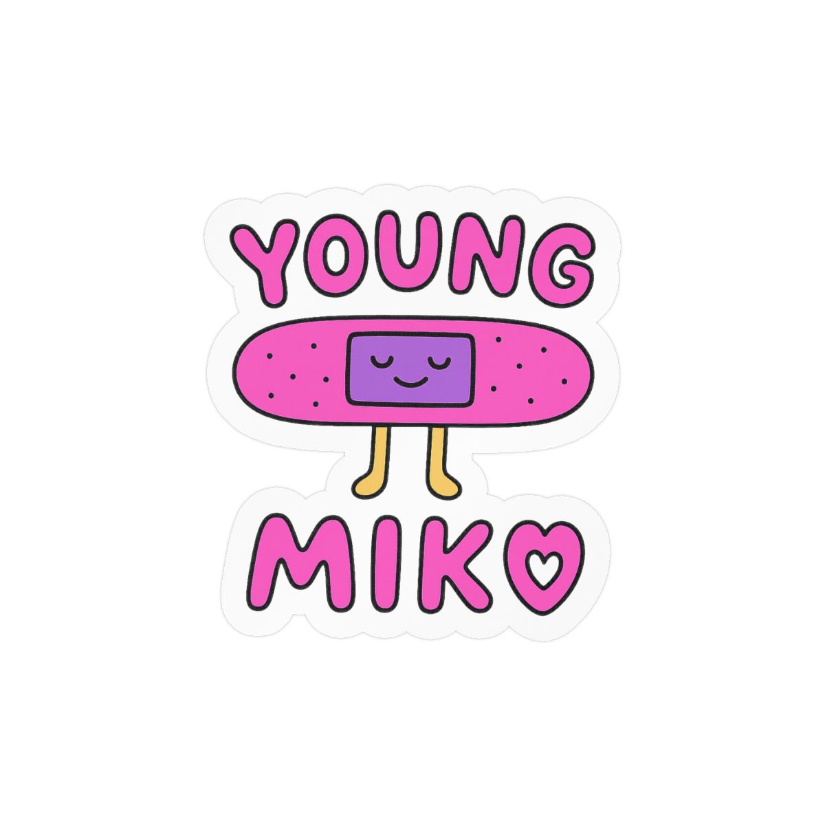 Young Miko Band-Aid Sticker | Bold Vinyl Decal