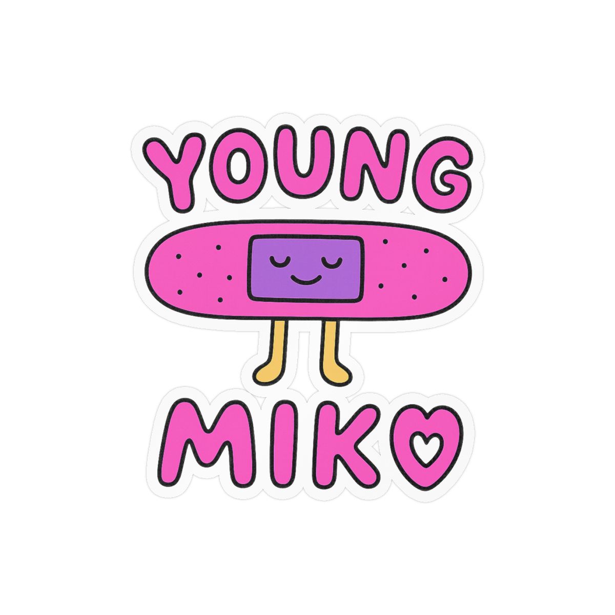 Young Miko Band-Aid Sticker | Bold Vinyl Decal