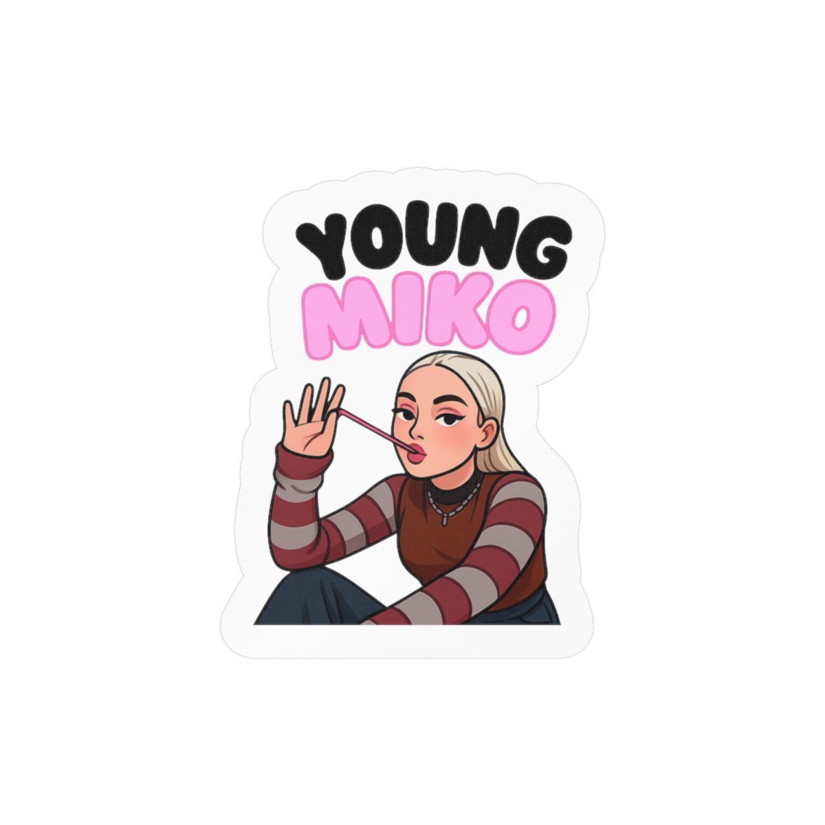 Baby Miko Kawaii Sticker | Adorable Vinyl Decal