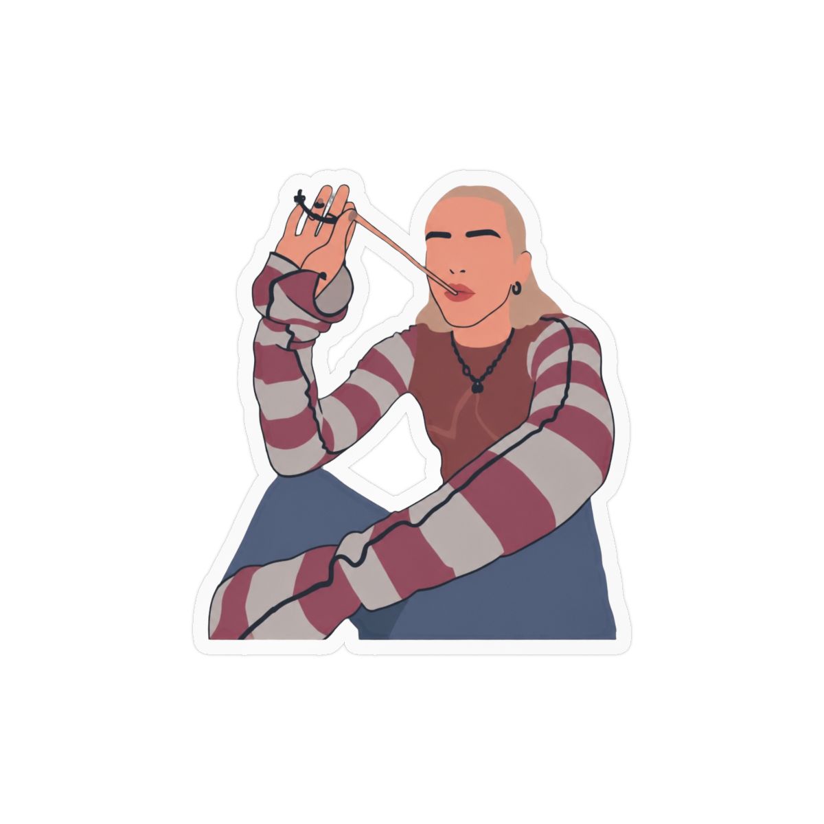 Young Miko Bold Illustration Vinyl Sticker | Rap Fandom Decal