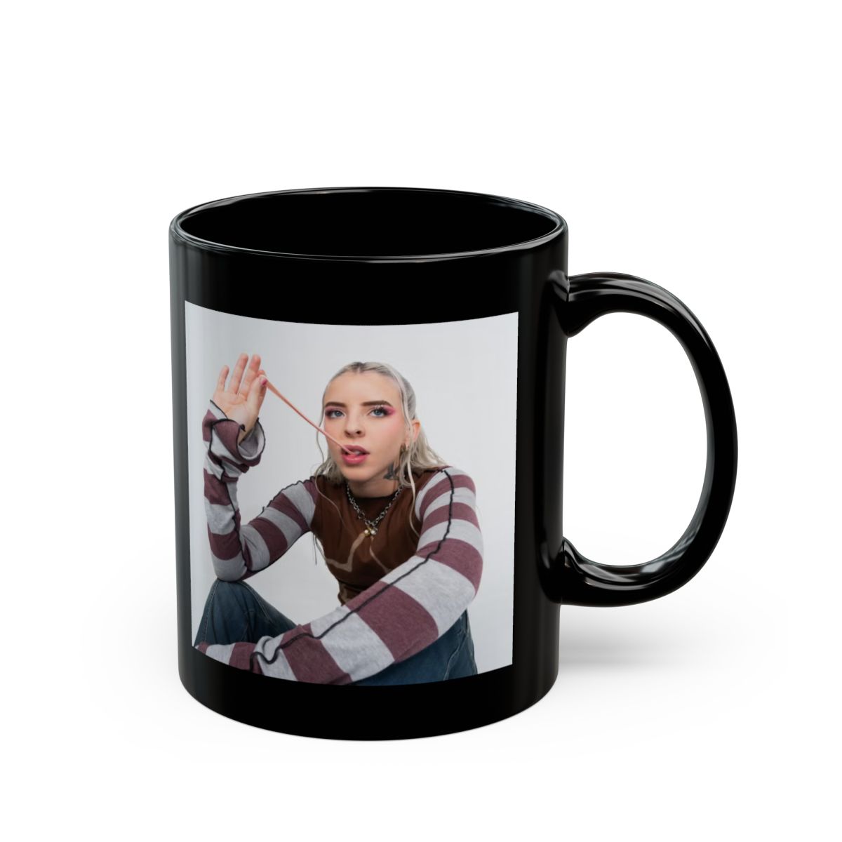 Young Miko Black Mug